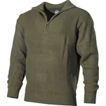 MFH Svetr s límcem na zip Troyer pletený MFH® Oliv Velikost: L