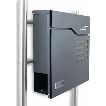Poštovní schránka Poštovní schránka na stojanu nerezová Volně stojící moderní inox M16773(16445+13484)