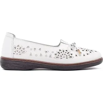 Dámské polobotky Jedinečné bílé polobotky dámské bez podpatku 36