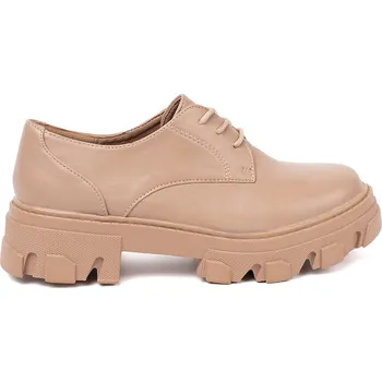 Dámské polobotky Komfortní dámské hnědé polobotky platforma 39