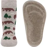 Ewers Stoppersocken SoftStep Bären dkl beige mel 29-30