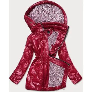Červená dámská bunda s ozdobnou podšívkou (BH2182) červená XXL (44)