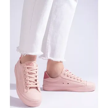 Dámské tenisky Trendy dámské tenisky růžové bez podpatku 36