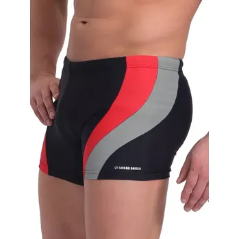 Pánské plavky Pánské plavkové boxerky Sesto Senso art.363 Maxi 3XL-4XL černá 4XL