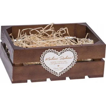 Úložný box Truhla na alkohol – poděkování pro rodiče Bartu hnědá