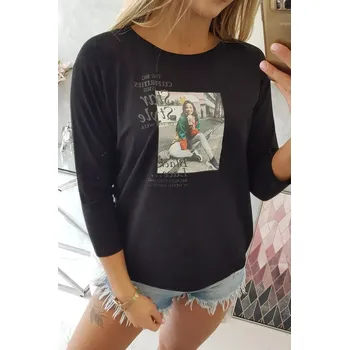 Halenka s potiskem Star Style černá UNI