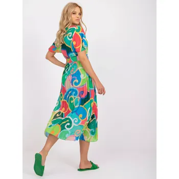 Dámské šaty Šaty DHJ SK 13769.66P zelené jedna velikost