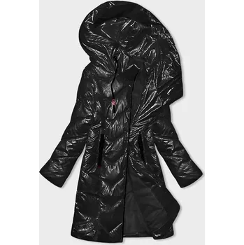 Černá vypasovaná dámská metalická zimní bunda Rosse Line (7227) odstíny černé S (36)