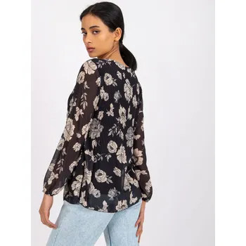 Dámská halenka Halenka DHJ BZ 8643 1.37P černá a béžová jedna velikost