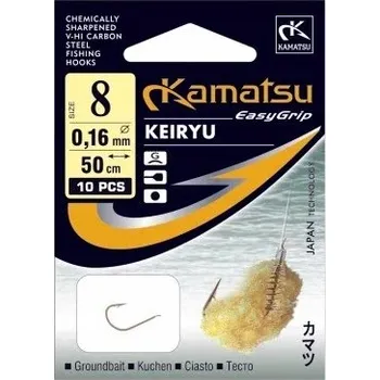 Rybářský háček Háček Kamatsu s návazcem pro lov na dně i s plovátkem, velikost 12, 10 ks