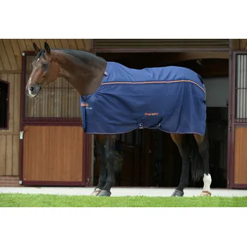 Jezdectví Bucas Deka odpocovací Therapy Bucas, XL krk, navy/orange Délka zad: 125 cm