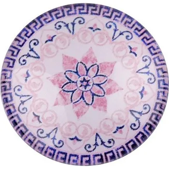 Korálek Skleněný kabošon mandala, strom života Ø25 mm - 9 fialová sv. mandala