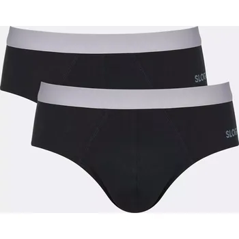 Slipy Pánské slipy GO ABC 2.0 Brief 2P - BLACK - černé 0004 - SLOGGI BLACK XL