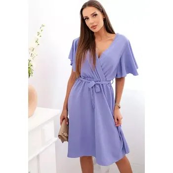 Dámské šaty Šaty s vrstveným výstřihem fialová UNI