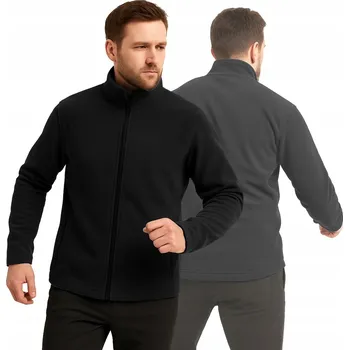 Pánská mikina TEPLÁ MĚKKÁ PÁNSKÁ ROZEPÍNACÍ MIKINA ČERNÁ MIKINA SPORTOVNÍ PRACOVNÍ