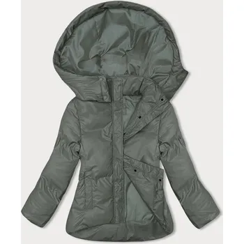 Zelená volná dámská zimní bunda (5M3185-236) odstíny zelené L (40)