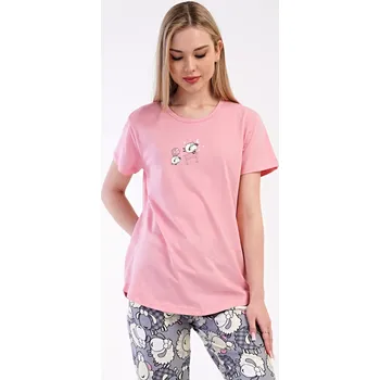 Dámský župan Dámský župan krátký Leopard lososová S