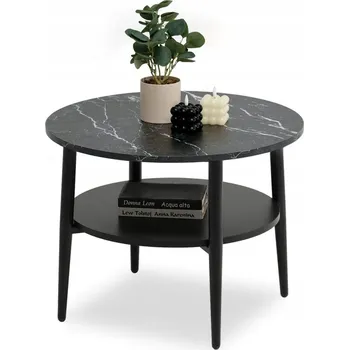 Konferenční stolek Konferenční stolek Mebel-Partner kulatý 60 x 60 x 45 cm černý