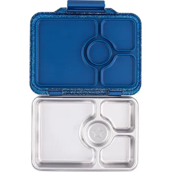 Svačinový box Yumbox Krabička na svačinu - svačinový box nerezový Pret RVS 4 - Twilight Blue Glitter