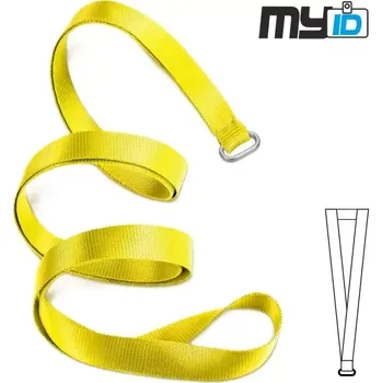 Šňůrka na krk s oválným kroužkem, 1ks, žlutá
