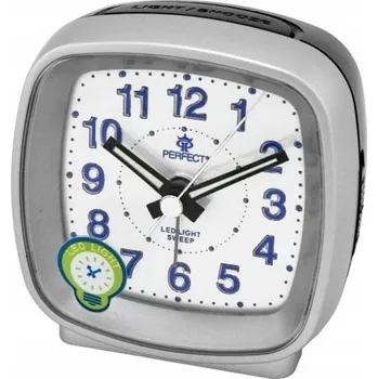 Budík Budík Perfect stříbrný, 7,5 cm