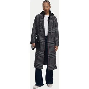 Desigual Vlněný kabát Capucha 25WWEW13 Šedá Regular Fit XS