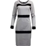 Šaty CILIA Drm - Favab šedá s černou krajkou L