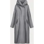 Dlouhý šedý přehoz přes oblečení s kapucí (B6010-9) odstíny šedé L (40)