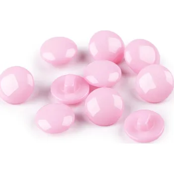 Knoflík Pro Háčkování Knoflík kulatý světle růžový 12,5 mm 10 ks