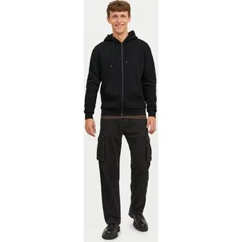 Pánská mikina Jack & Jones Mikina Bradley 12249342 Černá Relaxed Fit XXL