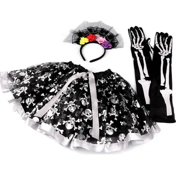 Karnevalový kostým Karnevalový kostým - halloween, kostra - černá