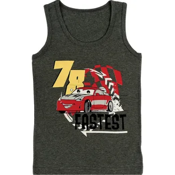 Nátělník Chlapecký nátělník se širokými ramínky D šedá 1 - 134