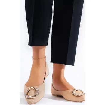 Dámské baleríny Pěkné hnědé baleríny dámské bez podpatku 36