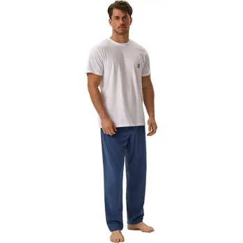 Pánské pyžamo Pánské pyžamo 41918 Head - HENDERSON bílá M