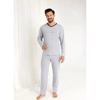 Pánské pyžamo Pyžamo Regina 485 long/r M-XL Z25/26 pánské modrá L