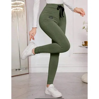 Dámské legíny Dámské jednobarevné legíny na zavazování Barva: Bílá, Velikostní tabulka: S