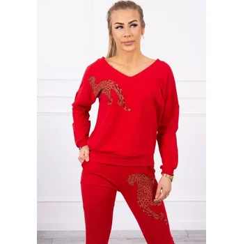 Dámská halenka Zirkonová sada panther červená UNI