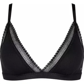 Podprsenka Dámská podprsenka GO Ribbed R Bralette - BLACK - černá 0004 - SLOGGI BLACK M