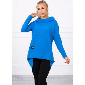 Dámská mikina Mikina s kapucí s dlouhými zády chrpová UNI