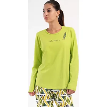 Dámské pyžamo Dámské pyžamo dlouhé Zuzka světle zelená 4XL