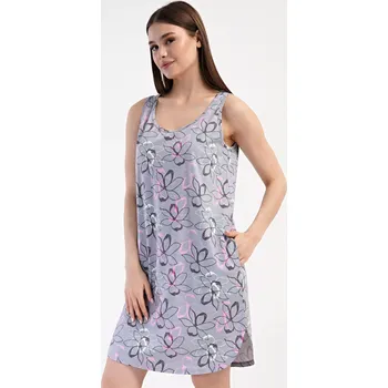 Dámská noční košile na ramínka Mia šedá S