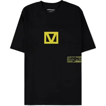 Pánská móda Difuzed tričko Cyberpunk 2077 - Militech (Loose fit) S Černá