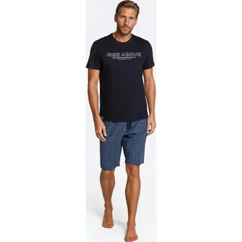 Pánské pyžamo Dojo pyžamo 38883-99X Černá a tmavě modrá - Henderson XL