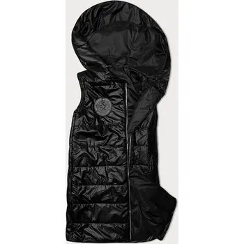 Černá dámská vesta s asymetrickým zipem S'West (B8155-1) odstíny černé L (40)