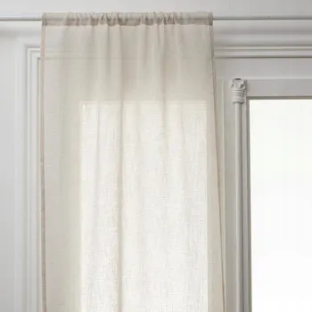 Příslušenství pro záclonu a závěs KRÁTKÉ KUCHYŇSKÉ ZÁCLONY Lněné 2 ks listy 60x90