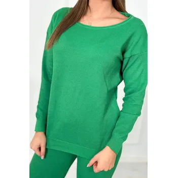 Dámská halenka Svetr set mikina + kalhoty zelený UNI