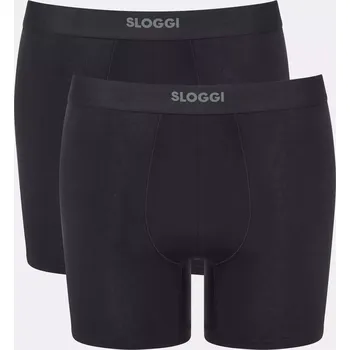 Boxerky Pánské boxerky EVER Ease Short 2P - BLACK - černé 0004 - SLOGGI BLACK XL