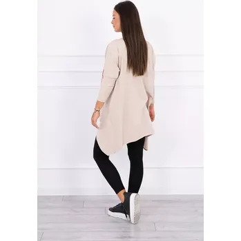 Oversize halenka s potiskem duhových rtů béžová UNI