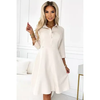 Dámské šaty 286-7 SANDY Košilové halenkové šaty s páskem - BEACH S