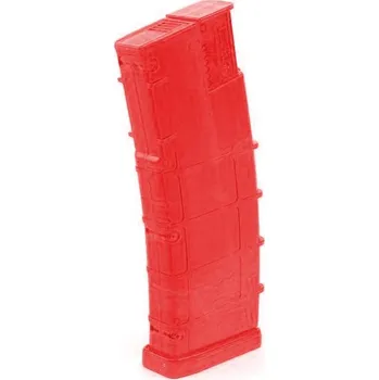 Airsoft 6mm Proshop Ruční rychlo-dobíječka (plnička) ve stylu PMAG na 450 kuliček - červená